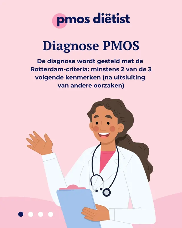 De diagnose PMOS (PCOS) wordt gesteld met de Rotterdam-criteria. Voor een diagnose heb je niet alle drie de kenmerken nodig. Veel mensen...